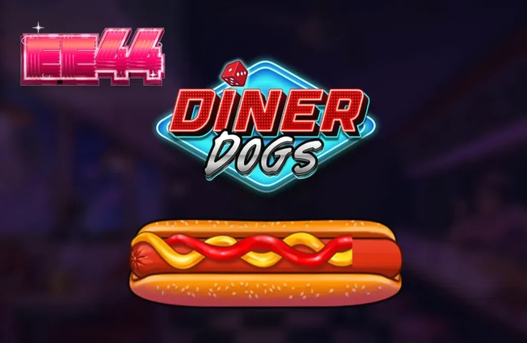 Interface do jogo de slot Diner Dogs com tema noir