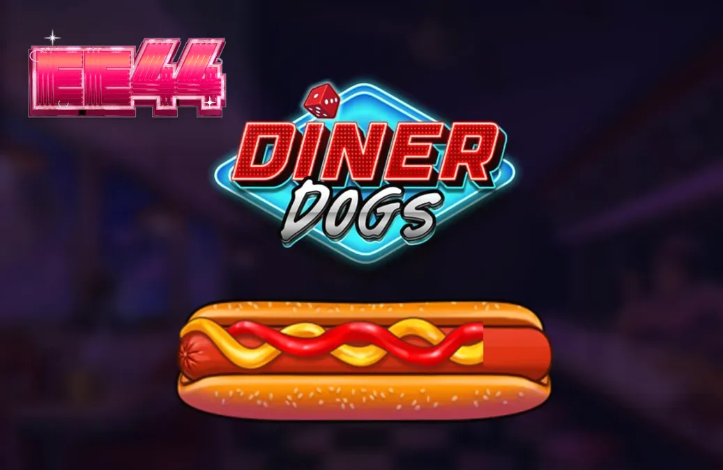 Interface do jogo de slot Diner Dogs com tema noir